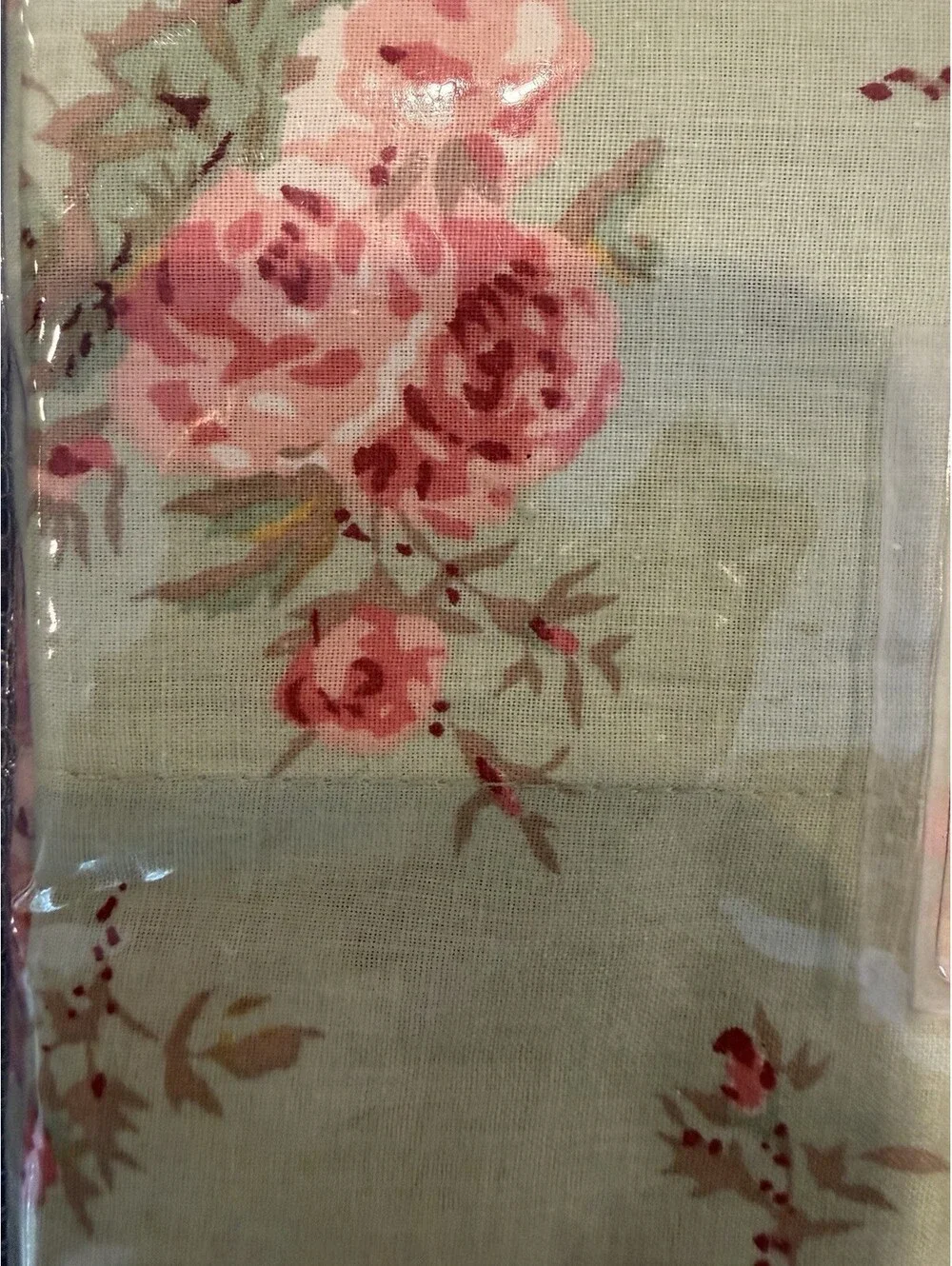 Nobility Valance Floral 100% Cotton Shabby Chic Design Set Of 2 New 86X15